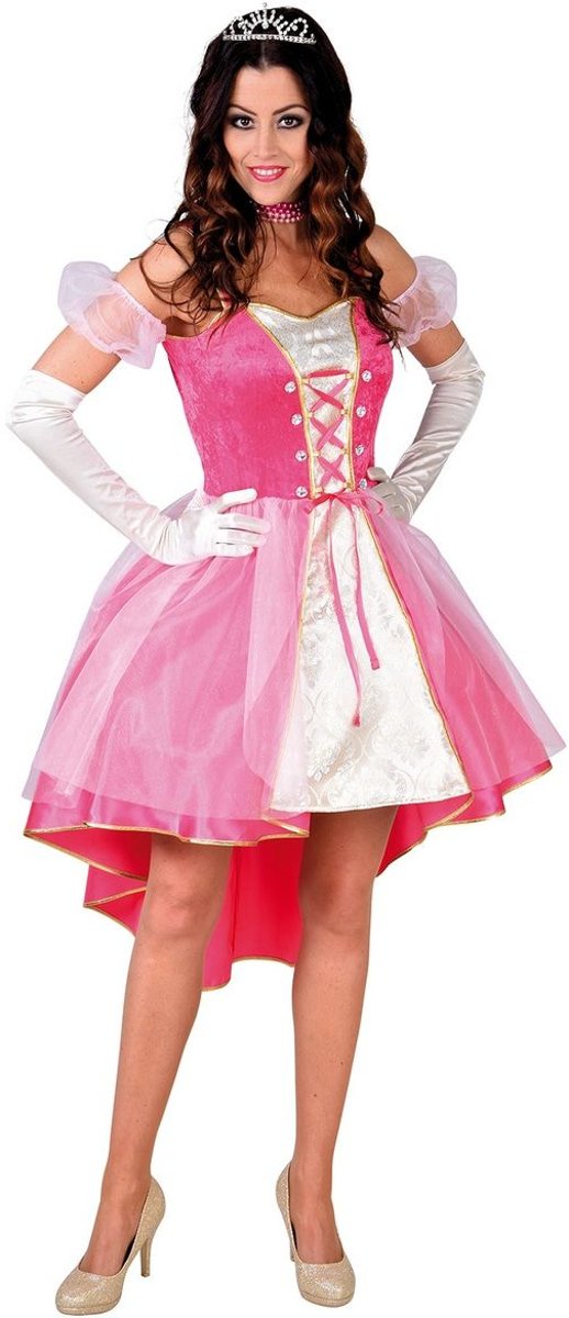 Koning Prins & Adel Kostuum | Lieftallige Prinses Roze Wolk | Vrouw | Extra Small | Carnaval kostuum | Verkleedkleding